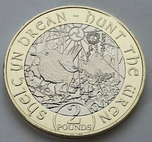 2018 Isle Of Man Hunt The Wren £2 Coin
